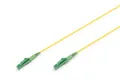 Produktbild: DIGITUS DK-2933-03-APC-SX – Glasfaserkabel OS2 – 3 m – LC/(APC) zu LC/(APC) – Simplex LWL Kabel – FTTH, FTTB & FTTx – SM Singlemode Glasfaser LAN Kabel – Fasertyp: 9/125 µ – Gelb (Yellow)