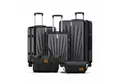 Produktbild: VALLSERO Trolleyset M-L-XL-Set, Gepäck mit Kosmetiktasche, Hartschalen-Koffer, 5-teiliges Set, hochfestes ABS-Gehäuse, 360° geräuschloses Rad