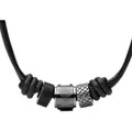 Produktbild: Fossil JF00501 Herren Collier Edelstahl Leder schwarz 49 cm - Schwarz