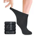 Produktbild: Fiera Besa Diabetikersocken Diabetiker Socken Damen mit Lycra, 4 Paar, Knöchelhoch 39-42