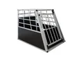 Produktbild: Juskys Alu Hundetransportbox L - 91×71×66 cm verschließbar & pflegeleicht - Hundebox für Hunde