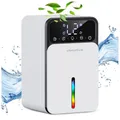 Produktbild: Climative Luftentfeuchter Elektrisch LUXE UV 0,35L/24h LED Timer leise klein Dehumidifier Auto-Defrost Raumentfeuchter für Zuhause, Wohnung, Badezimmer gegen Feuchtigkeit und Schimmel Weiß
