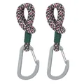 Produktbild: LÄSSIG Kinderwagenbefestigung (2 Stk.) Karabinerhaken Kinderwagenhaken Einkaufshaken/Stroller Hooks Cord green/lavender/deep red
