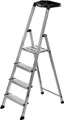 Produktbild: Aluminium Stufen-Stehleiter Arbeitshöhe max. 2.85 m 126528 Silber 4 (126528)