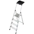 Produktbild: KRAUSE Stehleiter einseitig MONTO Secury mit Multi-Grip silber 4 Stufen, H: 160,