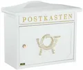 Produktbild: Burg Wächter Sylt 1883 W Stahlblech-Briefkasten, Postfach gegossen, verziert, weiß (12810)