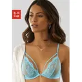 Produktbild: Bügel-BH VIVANCE, Damen, Gr. 70, Cup C, blau (türkis), Microtouch, Obermaterial: 90% Polyamid, 10% Elasthan, BHs Bügel-BH, aus dezent transparenter Spitze, Dessous