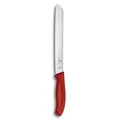 Produktbild: Victorinox Swiss Classic, Profi Brotmesser, Extra Scharfe Klinge, Wellenschliff, 21 cm, Robuster Kunststoffgriff, Rostfreier Stahl, rot