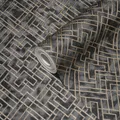 Produktbild: Tapete Art Deko Muster und Glanz-Effekt – Schwarz, Metallic