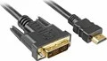 Produktbild: Sharkoon HDMI -> DVI-D (18+1) schwarz 1,0 m