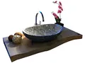 Produktbild: Waschbecken aus Naturstein, Granit, Model Monaco, Juparana, 56x38cm