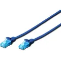 Produktbild: DIGITUS CAT 5e U-UTP Patchkabel, PVC AWG 26/7, Länge 0,5 m, Blau