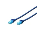 Produktbild: DIGITUS CAT 5e U-UTP Patchkabel PVC AWG 26/7 0,5 m Blau Netzwerkkabel Kabel