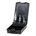 Produktbild: STIER Stufenbohrer Satz HSS-G 3-tlg. in Kassette, 4-12, 4-20, 4-30mm, Metallbohrer, Bohrerset