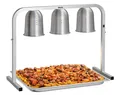 Produktbild: Infrarot Wärmebrücke GN 2/1 mit 3 Wärmelampen Speisenwärmer Pommeswärmer Buffet