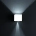 Produktbild: LED Außenwandleuchte Helestra SIRI 44 Würfelform Up&Down IP54 in Mattweiß