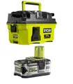 Produktbild: Ryobi ONE+ 18V Akku Trockensauger Sauger RV1811-0 mit1x5,0Ah Akku ohne Ladegerät