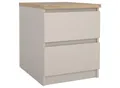 Produktbild: Boxxx Nachtschrank , Eiche, Kaschmir , Holzwerkstoff , 2 Schubladen , 40.4x49.5x50 cm , FSC Mix, Made in Denmark , Schlafzimmer, Nachttische