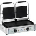 Produktbild: Royal Catering Doppel Kontaktgrill - glatt - 2 x 1.800 W - Silber