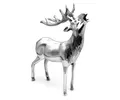 Produktbild: Brillibrum Dekofigur Hirsch Figur Rentier Metall Silber Weihnachtsdekoration Reh Wild