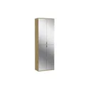 Produktbild: xonox.home - Spiegelschrank Projekt X 61x193x34 cm in Artisan Eiche - Hochschrank mit Spiegel breiter Schrank Garderobenschrank Flurschrank - multifunktional und erweiterbar