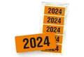 Produktbild: itenga Etiketten itenga 50x Jahresetiketten 2024 orange rechteckig 6 x 2,5 cm aus Haftp