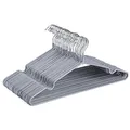Produktbild: HOUSE DAY Kleiderbügel Grau 40 Stück Gummibeschichtet Metall Kleiderbügel Drahtbügel bügel rutschfest Platzsparend bügel Dünn 0,4cm Dick