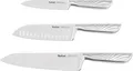 Produktbild: Tefal Messer-Set Precision für perfekte Schnitte bei jeder Zutat (Set, 3-tlg., Kochmesser (20 cm), Universalmesser (12 cm), Schälmesser (9 cm), hohe Schnittpräzision, langlebig, ergonomischer Griff, Wellenmuster