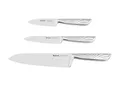 Produktbild: Tefal Precision 3-tlg. Messer-Set, Kochmesser 15 cm, Universalmesser 12 cm, Schälmesser 9 cm, schärfste Messer, 22°-Klingenwinkel, Eishärtungstechnologie, Wellenmuster, Edelstahl, K289S334