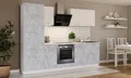 Produktbild: Kuechen-preisbombe Küche Toni 260 cm Küchenzeile Küchenblock Singleküche Einbauküche, Farbe:Betonoptik