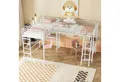 Produktbild: Flieks Hochbett Kinderbett Metallbett 90x200cm mit 2 Liegefläche und Schreibtisch