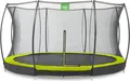 Produktbild: EXIT Silhouette Trampolin ø366cm, mit Sicherheitsnetz, Bodentrampolin, Rund, für Kinder, Grün