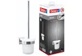Produktbild: tesa WC-Reinigungsbürste EKKRO WC-Bürstenhalter ohne Bohren - 39 cm : 11,6 cm : 14,7 cm, Badezimmer, Gäste-WC, Wandmontage, (Packung, 1-tlg), selbstklebende WC-Bürste - chrom - silber glänzend