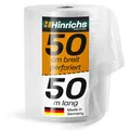 Produktbild: Hinrichs Luftpolsterfolie Rolle 50m x 50 cm perforiert - Ideal für Versand, Verpackung und Umzug - 100% recyclingfähig - Bubble Wrap als Verpackungsmaterial - Noppenfolie - Polstermaterial