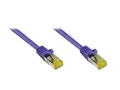 Produktbild: 5x Good Connections Patchkabel Cat7-Rohkabel S/FTP PiMF LSOH 600MHz violett 3m