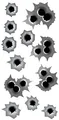 Produktbild: Einschusslöcher Aufkleber Set Sticker Bullet Holes Moped Auto Motorrad Stylen Autoaufkleber JDM Fun Tuning Simson Bike