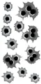 Produktbild: Einschusslöcher Aufkleber Set Sticker Bullet Holes Moped Auto Motorrad Stylen