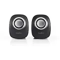 Produktbild: Nedis Stereo-Lautsprechersystem CSPR10020BK Schwarz, Silber