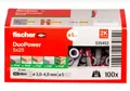 Produktbild: fischer Schrauben- und Dübel-Set Duopower Universaldübel ohne Schraube, (100 St)