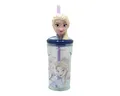 Produktbild: Disney Frozen Trinkflasche Becher 3D Kindertrinkbecher 360 ml mit Strohhalm & Figurdeckel
