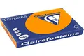 Produktbild: Clairefontaine 1042C - Ries mit 250 Blatt Druckerpapier / Kopierpapier Trophée, DIN A4 (21x29,7 cm), 160g, Mandarine Pastellfarbe, 1 Ries