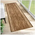 Produktbild: Tapiso Läufer Anti Rutsch, rechteckig, Höhe: 6 mm, Rutschfest Brücke Flur Küche Wohnzimmer Korridor Meterware braun 100 cm x 200 cm x 6 mm