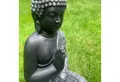 Produktbild: K&L Wall Art Buddhafigur Buddha Statue Kunststein Beton Feng Shui Deko große Steinfigur (1, Gartenfigur), Wellness Gartendeko 33cm