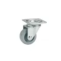 Produktbild: Möbel Lenkrolle 36 x 15 mm grau Platte 42 x 42 mm 35kg Drekkranz Gleitlager