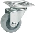 Produktbild: MöbelLenkrolle, 36mm x 15mm, Kunststoffrad, 35kg Tragkraft, 42mm x 42mm Platt...