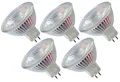 Produktbild: TRANGO LED-Leuchtmittel, 5er Set MR16-NT3 LED Leuchtmittel mit MR16 Fassung zum Austausch von herkömmlichen Halogen Leuchtmittel MR16 I GU5.3 I G4 12 Volt 3000K warmweiß, 5 St., Glühlampe, Reflektor Lampe, LED Birnen