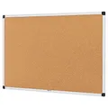 Produktbild: Amazon Basics Notizbrett aus Kork, Rechteckig Aluminumrahmen, 90 x 60 cm, silber