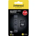 Produktbild: Intenso Intenso Premium 5er Pack (5 x 64 GB) microSDXC-Karte 64 GB Class 10 U Speicherkarte