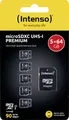 Produktbild: Intenso Premium 5er Pack (5 x 64 GB) microSDXC-Karte 64GB Class 10 UHS-I inkl. SD-Adapter