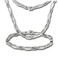 Produktbild: SilberDream Collier & Armband matt oval Silber Schmuck Set für Damen SDS403